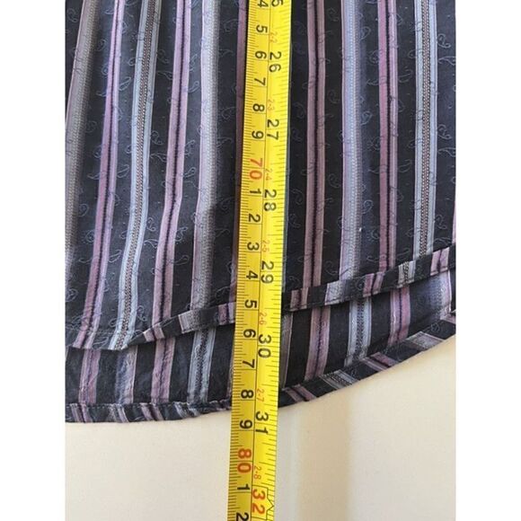 Robert Graham Men’s Classic Button Down Striped Shirt  Sz XL Flip Cuff Purple - Picture 7 of 12